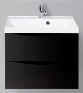 BelBagno Тумба под умывальник Marino-600-2C-SO-NL-P (nero laccato lucido)