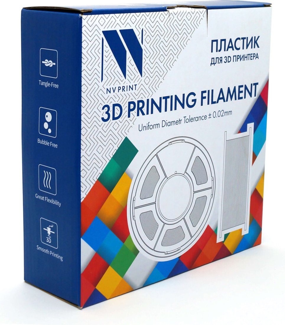 Пластик NV Print NV-3D-PLA-YELLOW (1.75мм, 1кг, желтый)
