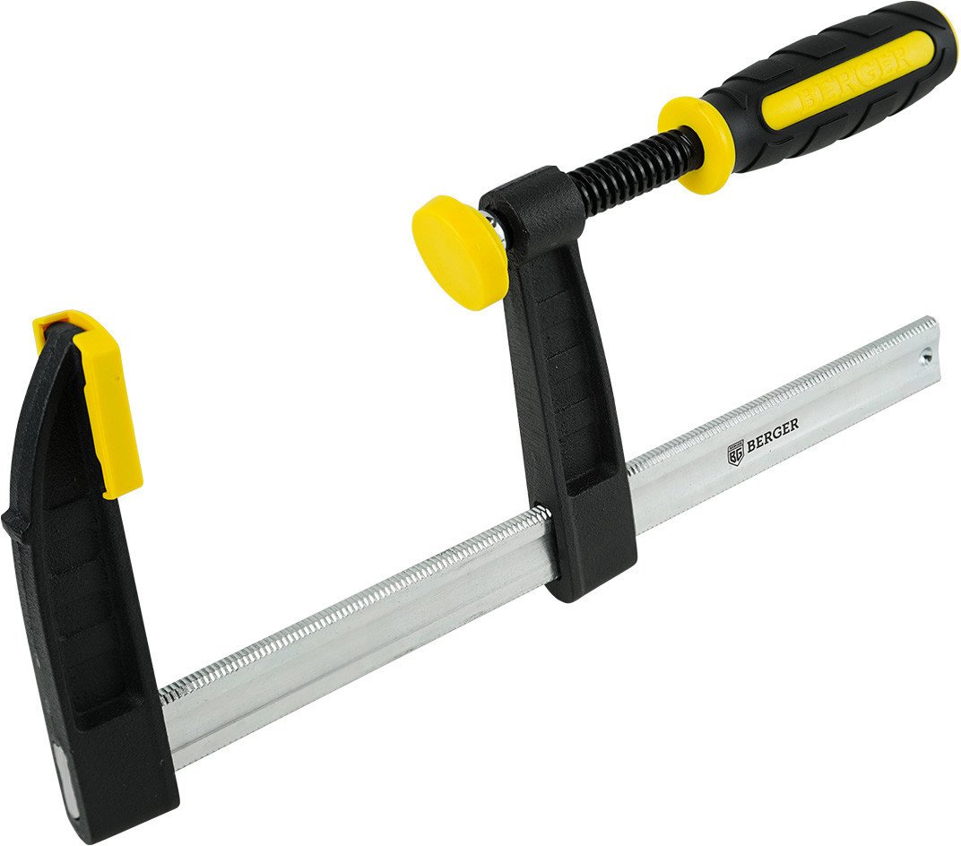 Струбцина Berger F-образная 80x250мм, зажим до 270кг BG1935