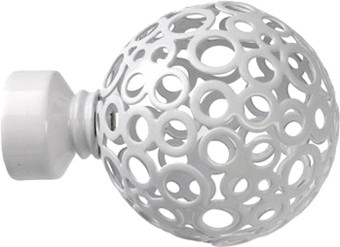 Наконечник для карниза Lm Decor YF095 Ажур 25мм (белый глянец)