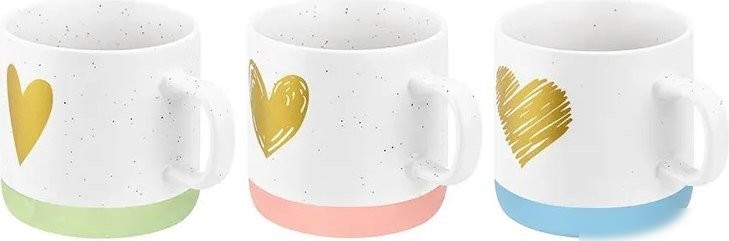 Набор кружек Elan Gallery New Bone China Сердце 230239