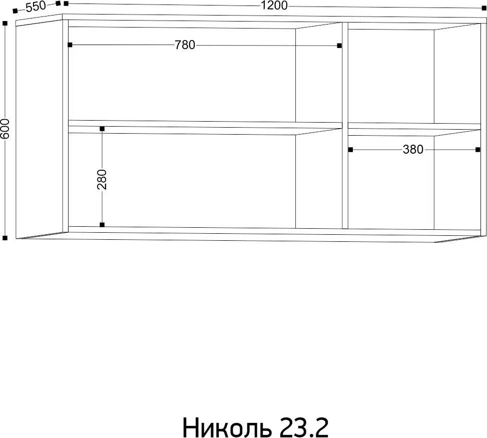 Антресоль Ивару Николь 23.2 (кашемир)