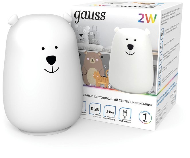 Ночник Gauss 2W RGB NN302