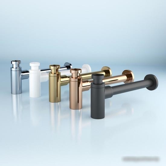 Сифон Wellsee Drainage System 182108001 (сифон, донный клапан, матовый белый)
