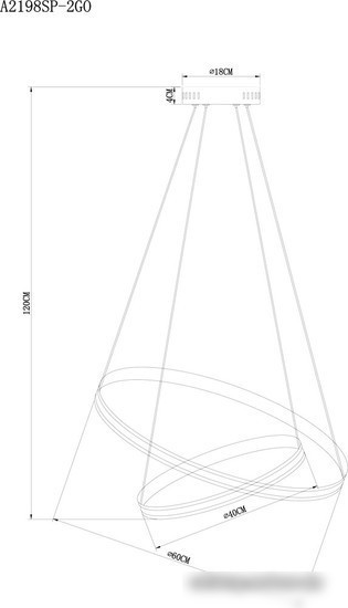 Подвесная люстра Arte Lamp Meridiana A2198SP-2GO