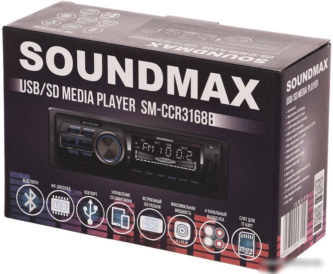 USB-магнитола Soundmax SM-CCR3168B