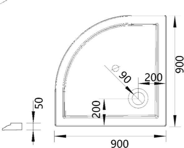 Душевой поддон Vincea VST-5AQ-9090 90x90