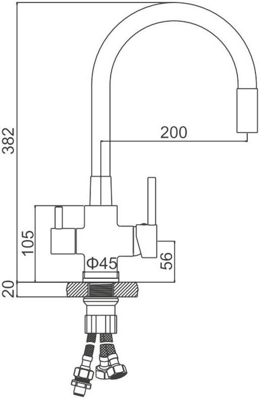 Смеситель Ledeme L74255Y-3