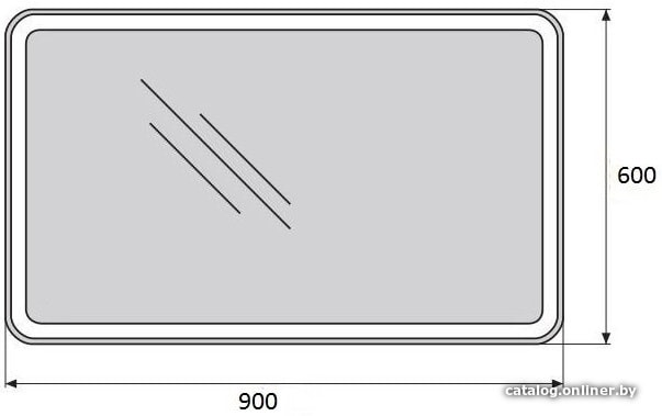 BelBagno Зеркало SPC-MAR-900-600-LED-BTN