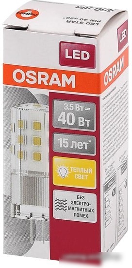 Светодиодная лампа Osram Star Pin 40 CL 12V G4 3.5 Вт 2700 К