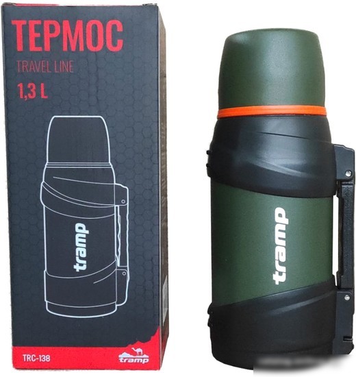 Термос TRAMP Travel Line 1.3л TRC-138ол (оливковый)