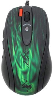 Игровая мышь A4Tech XL-750BK (Green Fire)