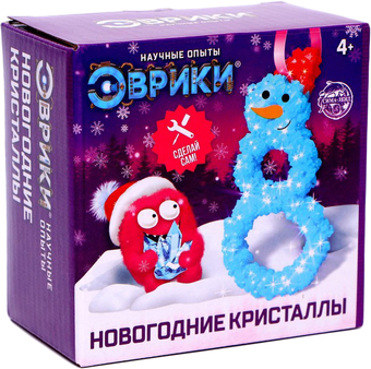 Набор для опытов Эврики Новогодние кристаллы. Снеговик 4155697