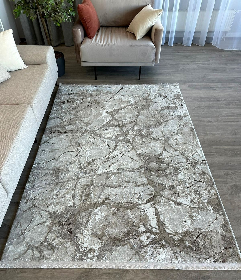 Ковер для жилой комнаты Radjab Carpet Марсель NP 371 Прямоугольник 11544RK (1.6x3, Cream/Beige)