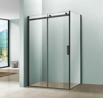 Душевой уголок Vincea Lugano VSR-1L9012CLB-1 (черный/прозрачное)