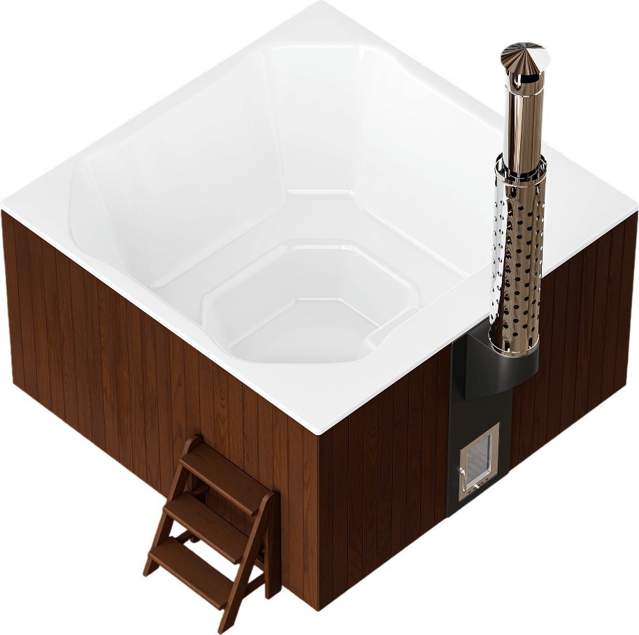 Купель PolarSpa Elite Quattro термососна 200 (темный, с утеплением композитной чаши)
