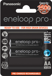 Аккумуляторы Panasonic Eneloop Pro AA 2500mAh 2 шт. (BK-3HCDE/2BE)