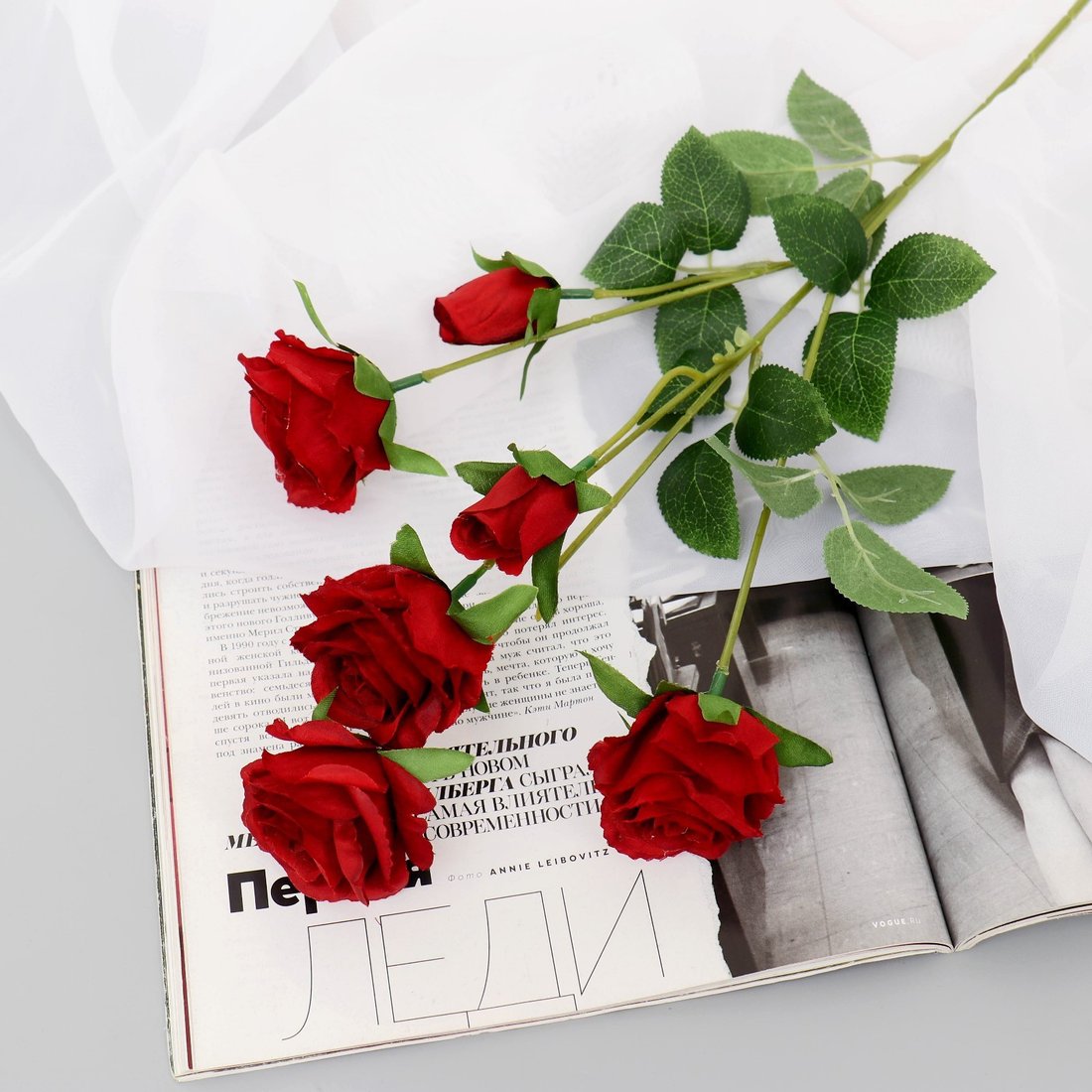 Искусственный цветок Poetry in flowers Роза Глория Дей 7441965