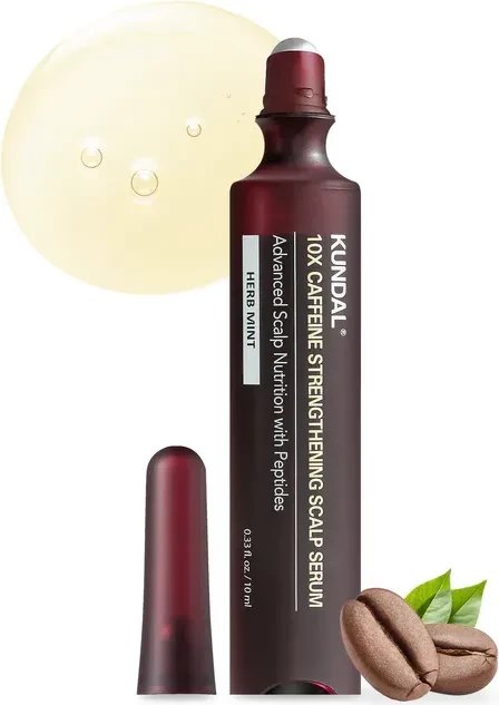 Ампулы Kundal 10X Caffeine Strengthening Scalp Serum Herb Mint 10x10 мл