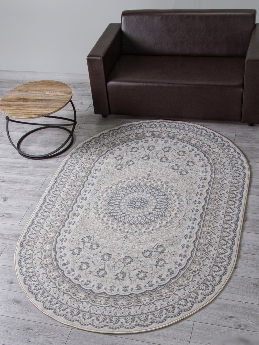 Ковер для жилой комнаты Merinos Cuba F399-OVAL-BEIGE (1х2)