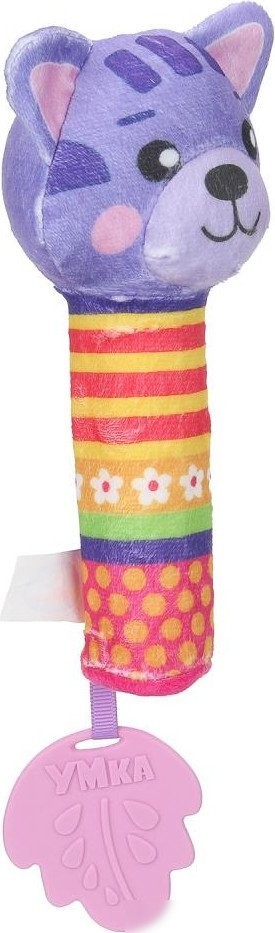 Погремушка Умка Пищалка жирафики котик UM-CAT-24