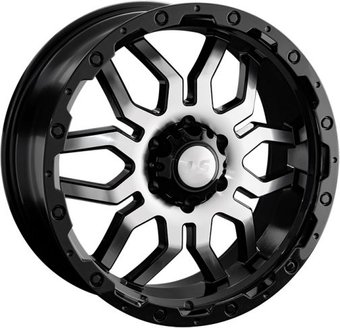 Литые диски LS LS1285 17x8" 6x139.7мм DIA 110.5мм ET 10мм BKF