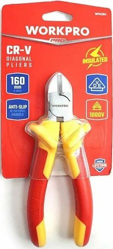 Кусачки боковые (бокорезы) Workpro VDE 150мм WP342014