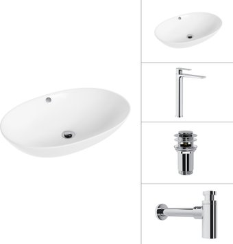 Умывальник Lauter 21709 + Reef 21CK8678C + сифон 21635CH + дон.клапан 21190CH (хром)
