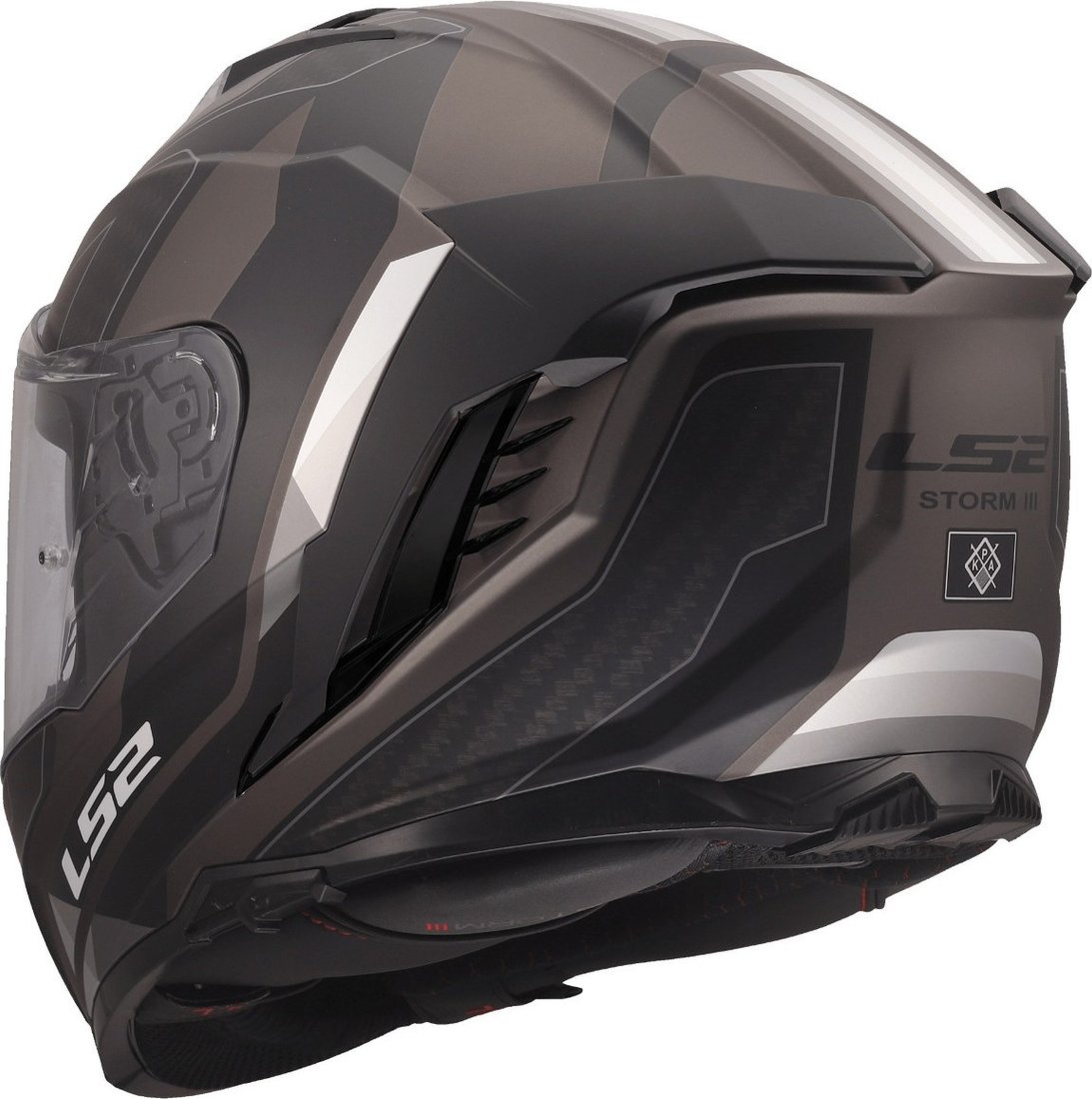 Мотошлем LS2 FF818 Storm III Sporty (S, черный/серый)