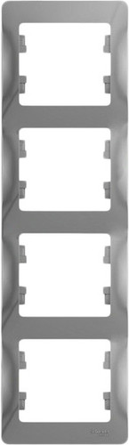 Рамка Schneider Electric Glossa GSL000308 (алюминий)