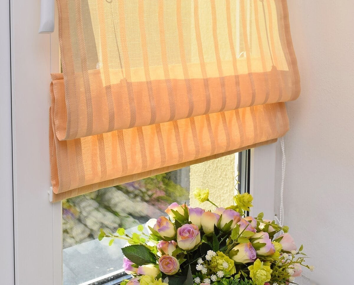 Римская штора Delfa Макси Fancy СШД-02М-244/068 (140x160, персиковый)