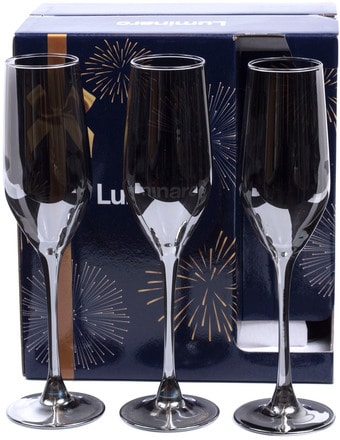 Набор бокалов для шампанского Luminarc Celeste. Shiny graphite P1564