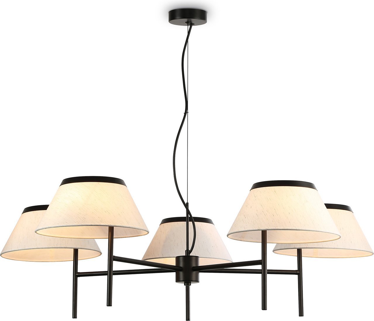 Подвесная люстра Ambrella LH72453/5 BK/WH (черный/белый)