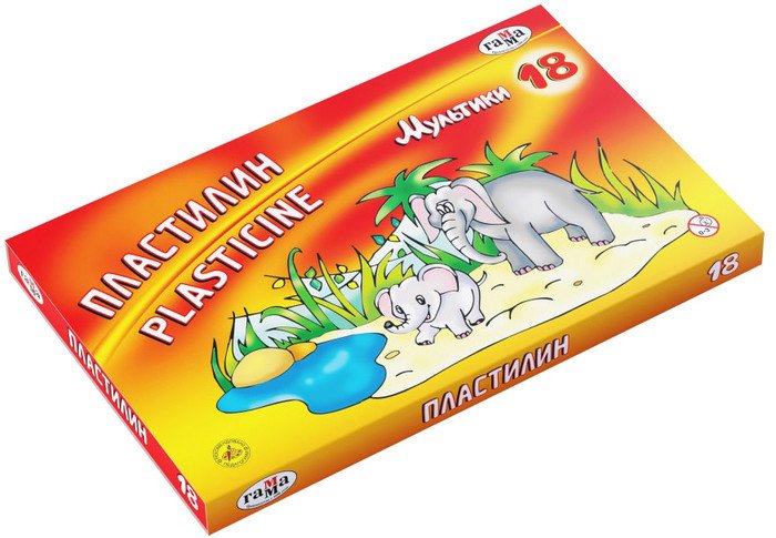 Пластилин Гамма Мультики 280028 (18 цв)