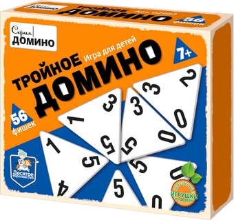 Настольная игра Десятое королевство Деревянное тройное домино 02982