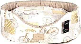 Лежак AntePrima Nathalie NAYELBIKE07 (бежевый/принт велосипед)