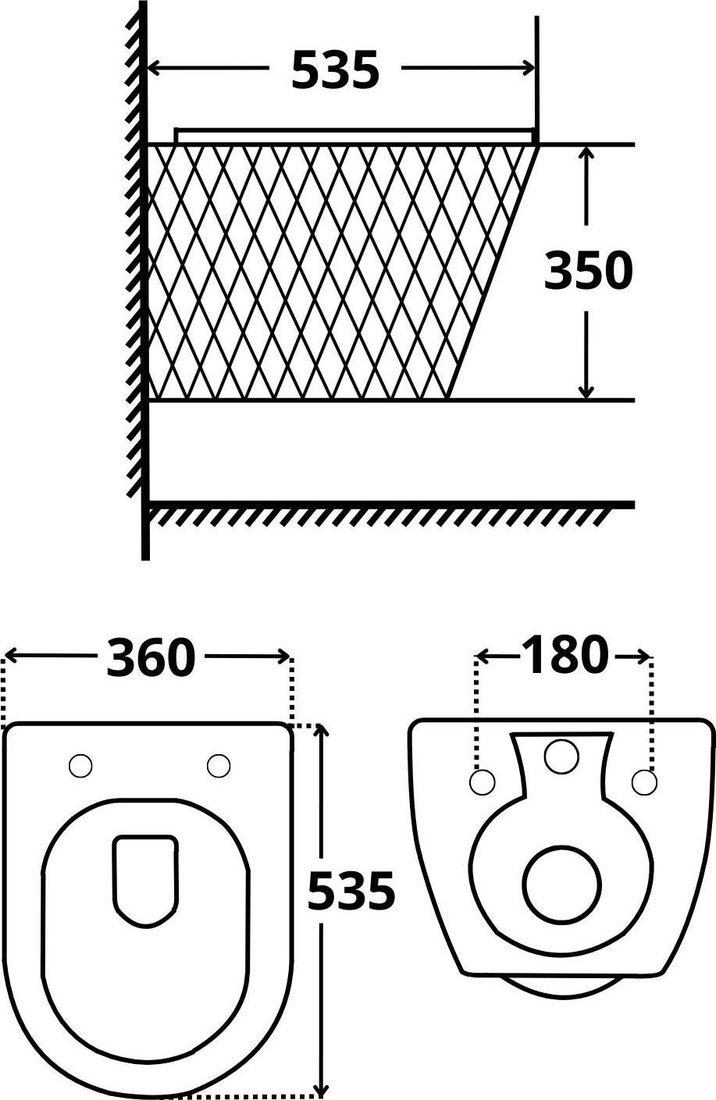 Унитаз подвесной Roxen Vine Tornado в комплекте с инсталляцией StounFix Dual Fresh 6 в 1 979014 (кнопка: белый глянцевый)