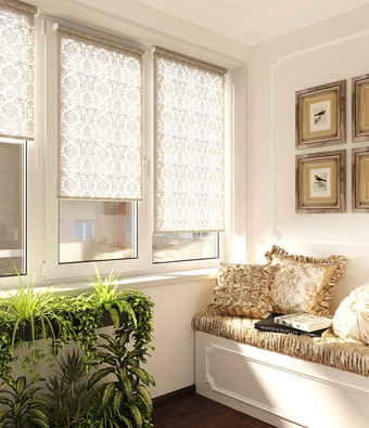 Рулонные шторы Legrand Дамаск 160x175 (ваниль)