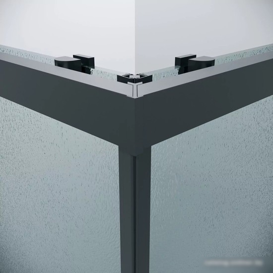 Душевой уголок Grossman Cosmo 100x100x195 300.K33.02.1010.21.02 (черный матовый/шиншилла стекло)