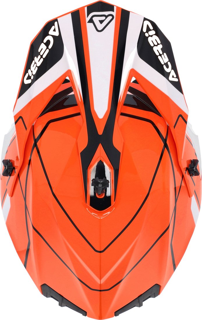 Мотошлем Acerbis Linear 2206 Graphic 0025316.203.061 (XS, оранжевый/белый)