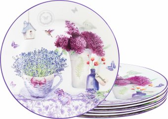 Набор тарелок Elan Gallery Лаванда 420175_3 (New Bone China)