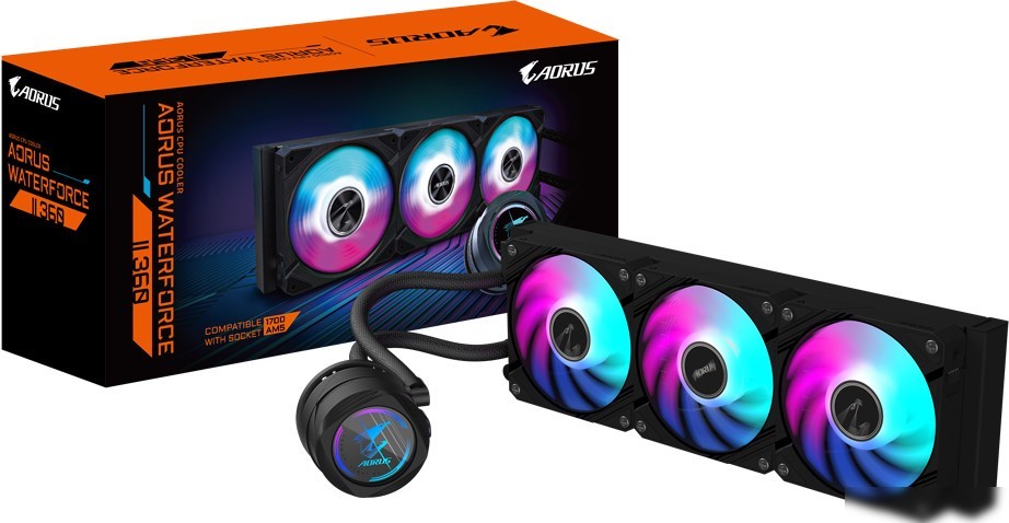 Жидкостное охлаждение для процессора Gigabyte Aorus Waterforce II 360
