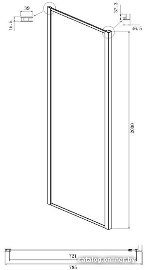 Душевая стенка Ambassador Elysium 80x200 80KX
