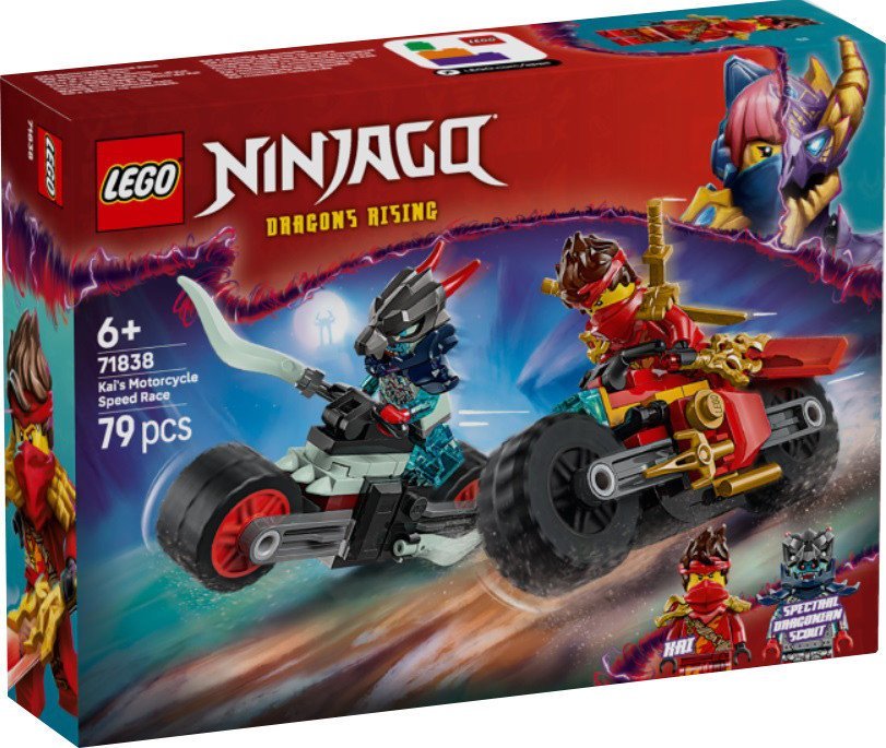 Конструктор LEGO Ninjago Скоростная гонка на мотоцикле Кая 71838