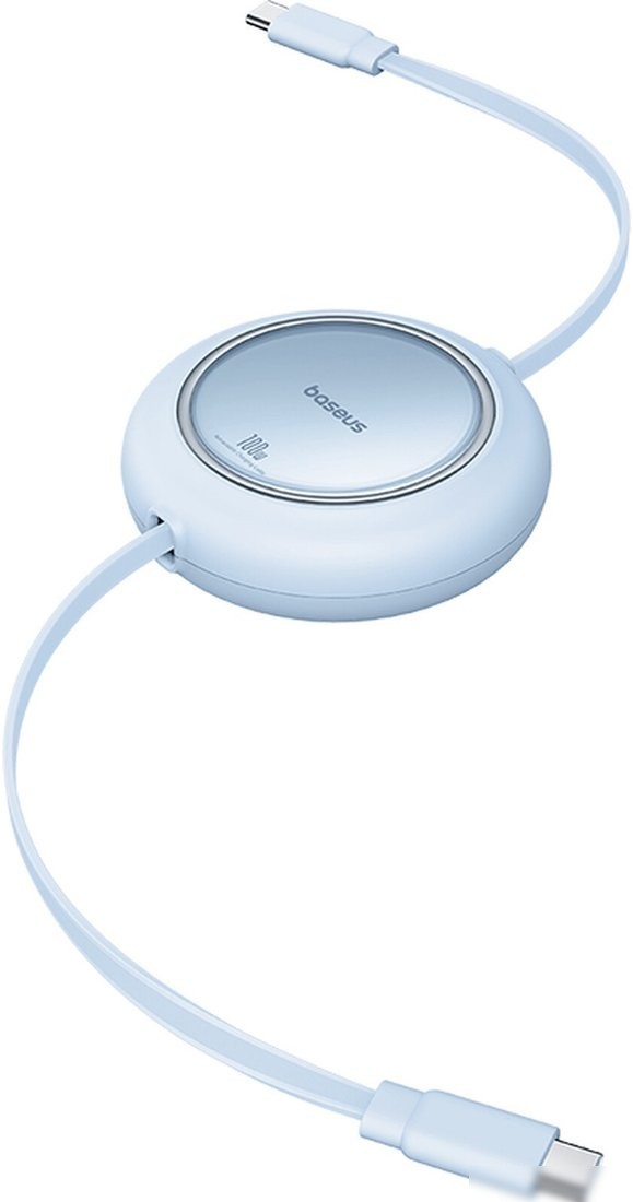 Кабель Baseus Free2Pull Mini Retractable Charging Cable 100W USB Type-C - USB Type-C (1.5 м, голубой)