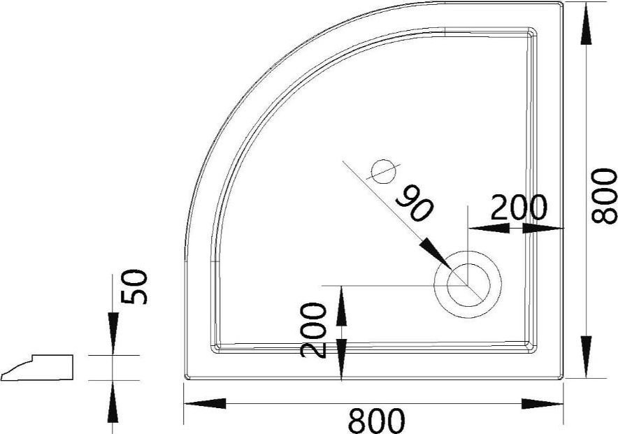 Душевой поддон Vincea VST-5AQ-8080 80x80