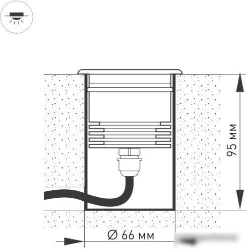 Точечный светильник Arlight LTD-GROUND-TILT-R80-9W Warm3000 024950