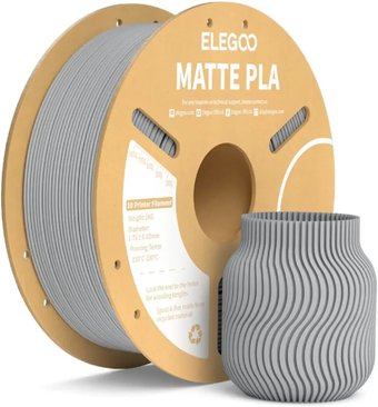 Филамент Elegoo PLA Matte (1.75 мм, 1 кг, грифельно-серый)