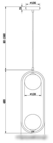 Подвесная люстра Maytoni Ring MOD013PL-02B