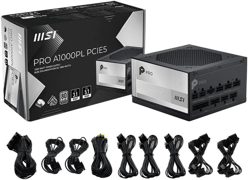 Блок питания MSI PRO A1000PL PCIE5